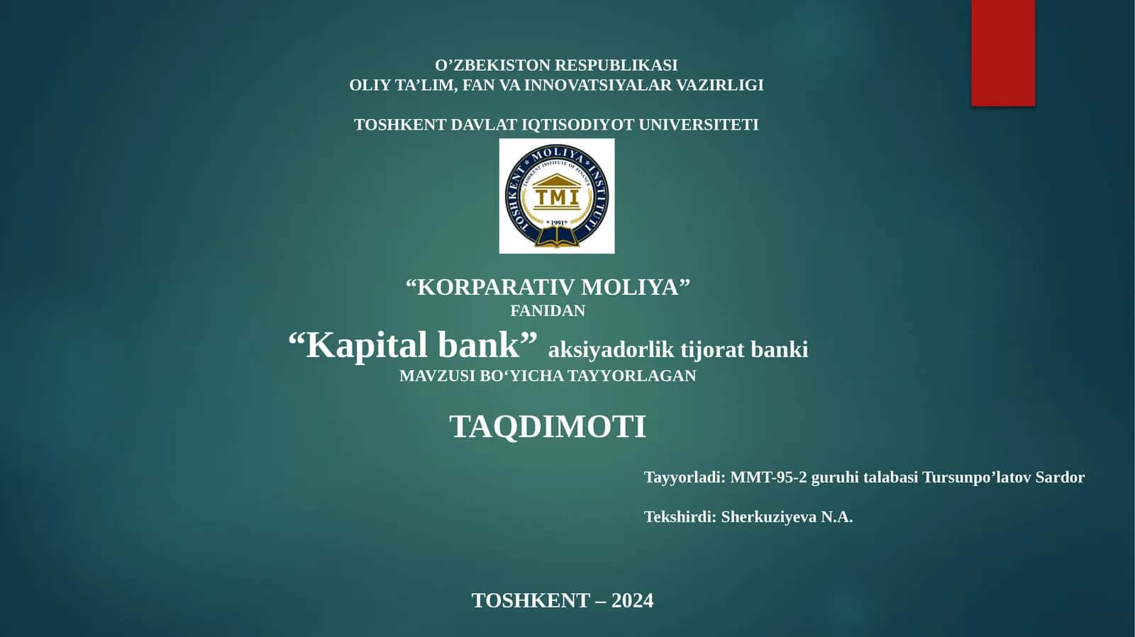 "Kapital bank" aksiyadorlik tijoratbanki