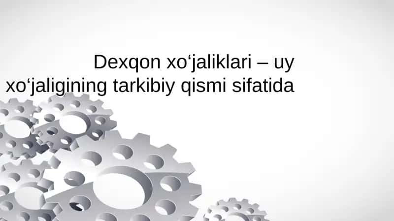 Dexqon xo‘jaliklari