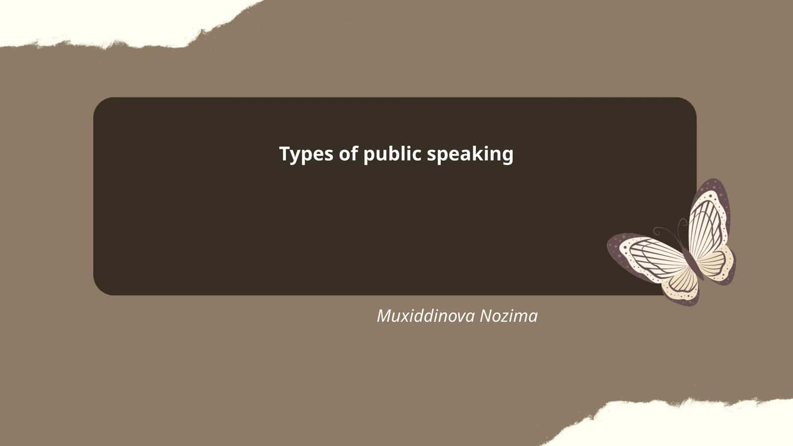 Types of public speaking