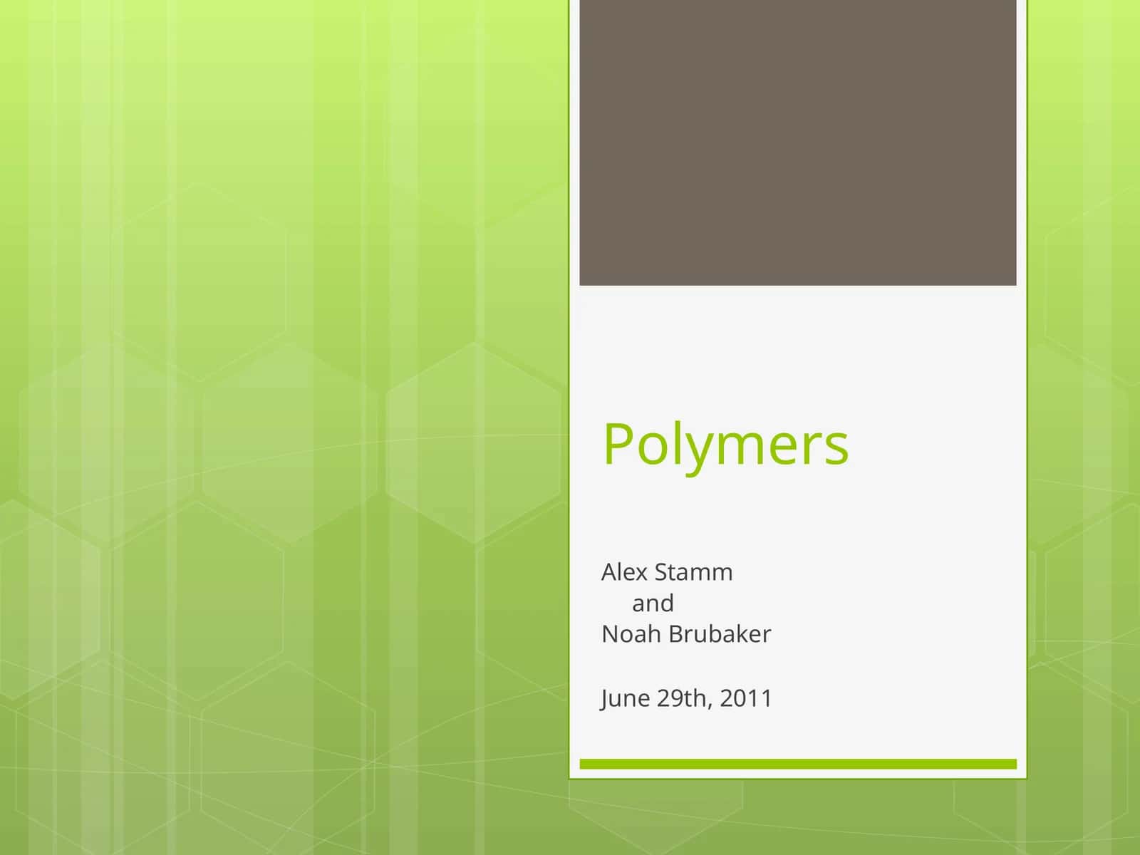 Polymers