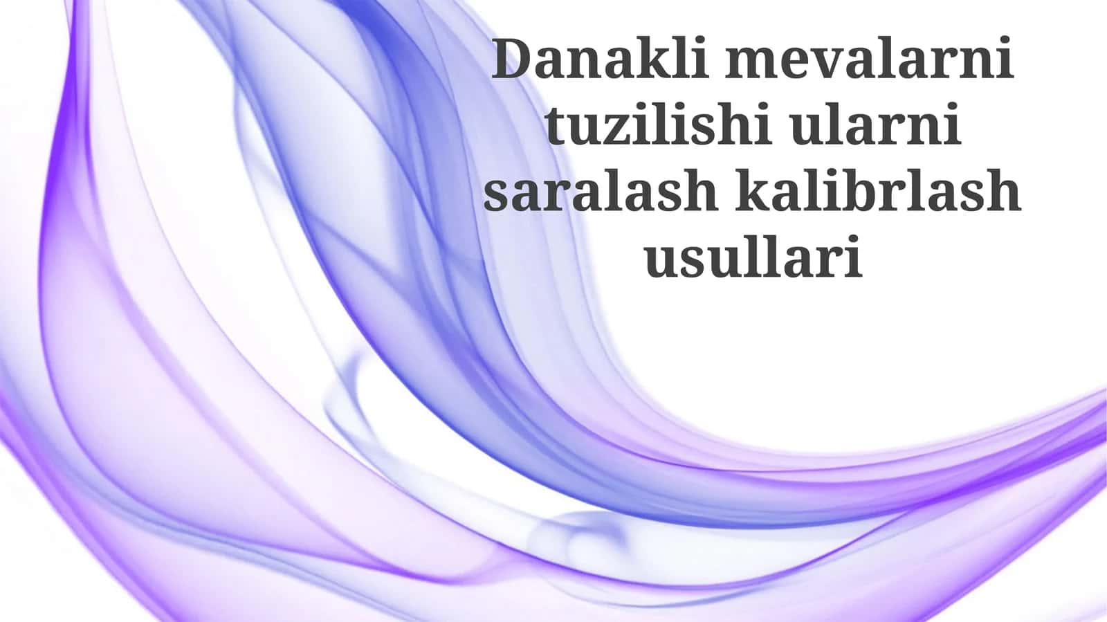 Xurmo mevalarining tuzilishi