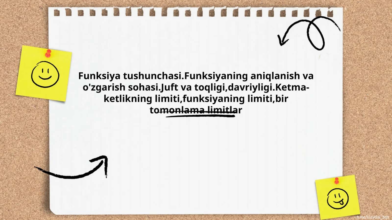 Funksiya tushunchasi.Funksiyaning aniqlanish va o'zgarish sohasi.Juft va toqligi,davriyligi.Ketma-ketlikning limiti,funksiyaning limiti,bir tomonlama limitlar