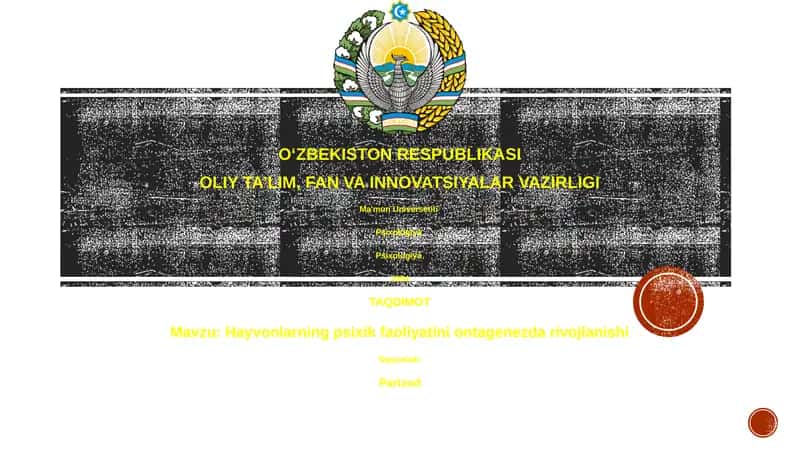 Hayvonlarning psixik faoliyatini ontagenezda rivojlanishi