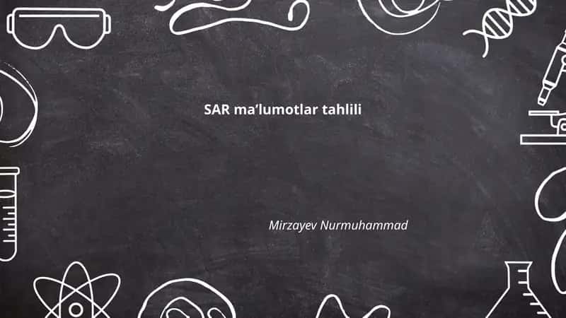 SAR maʼlumotlar tahlili