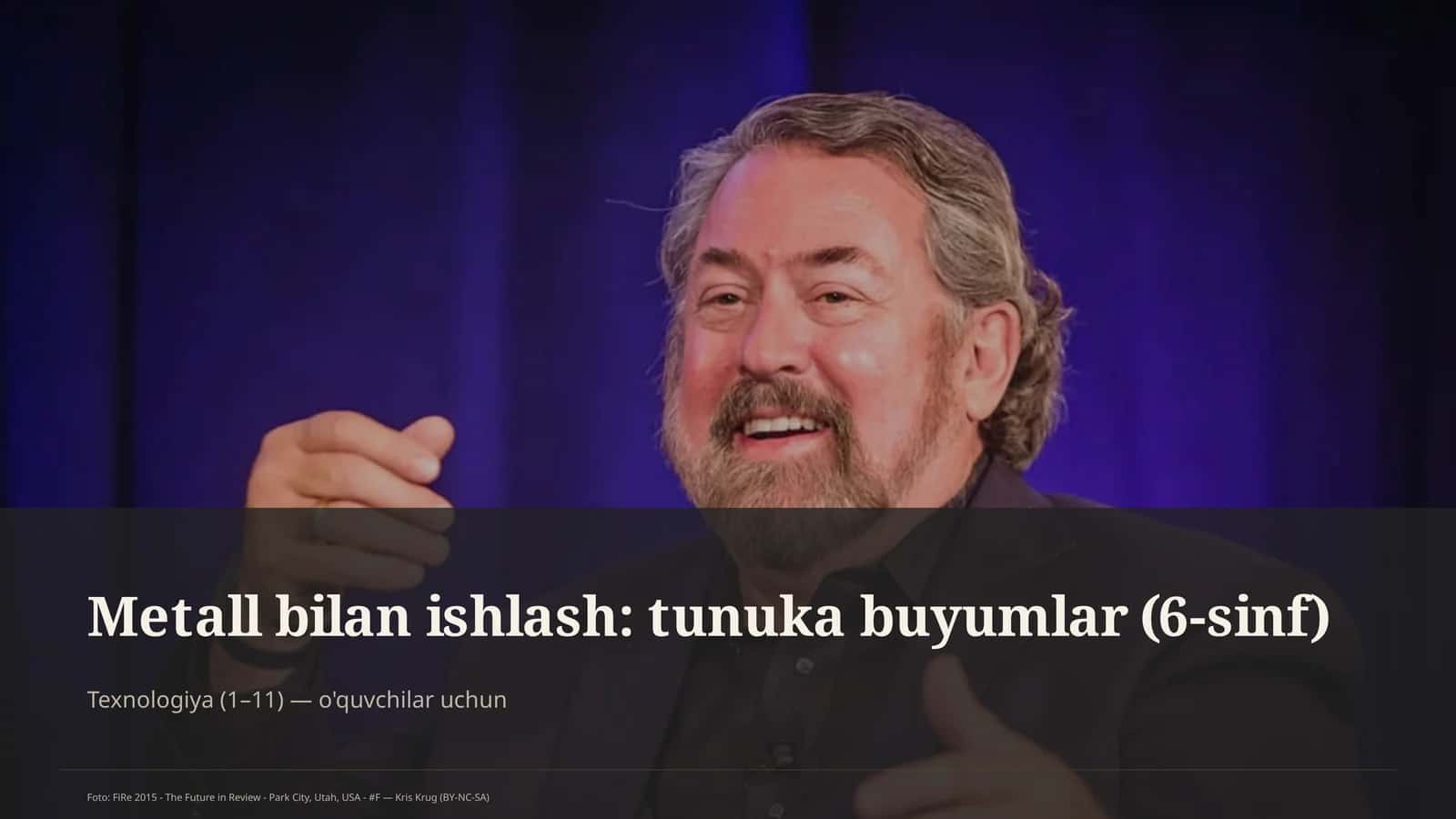 Metall bilan ishlash: tunuka buyumlar (6-sinf)