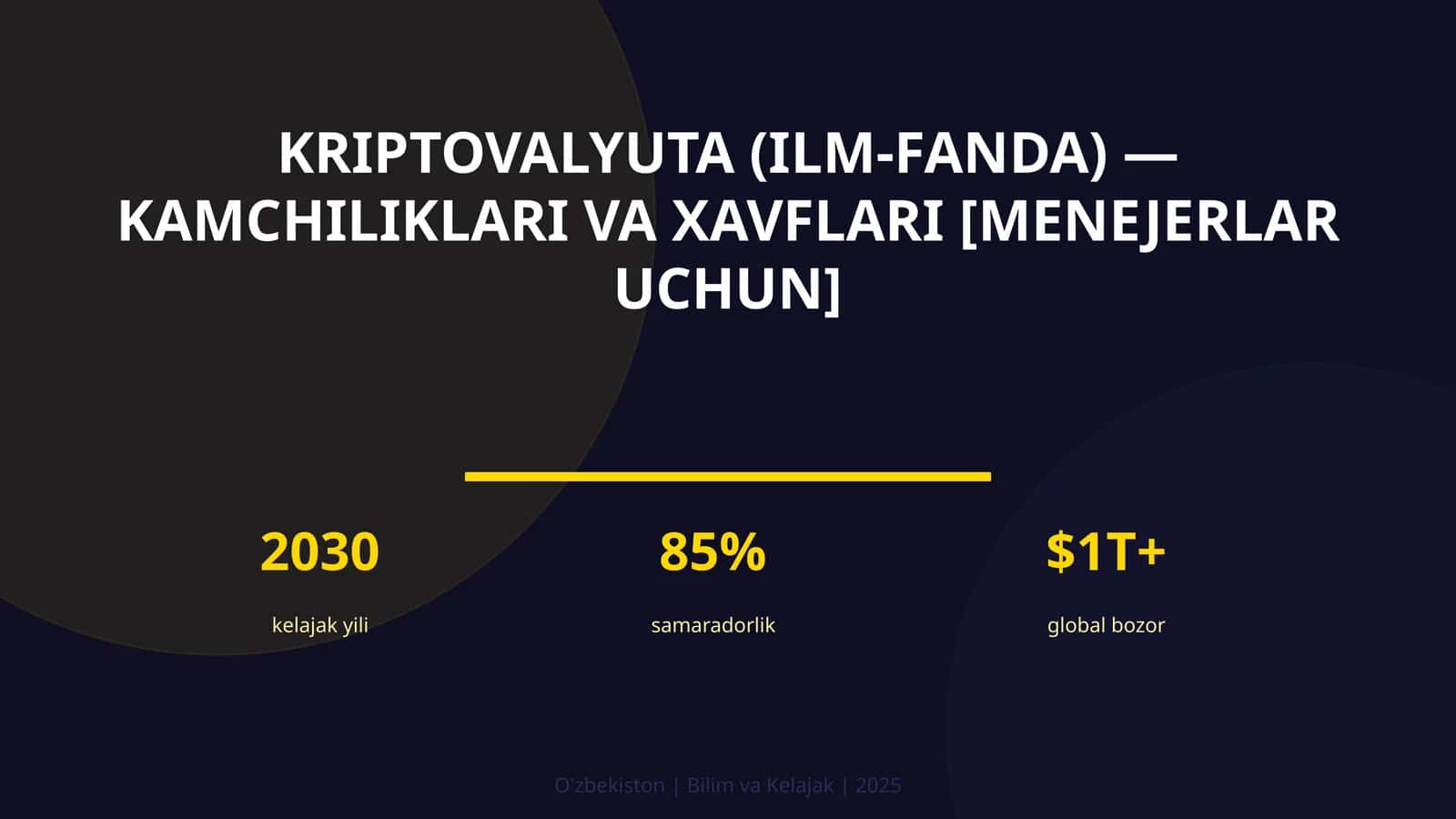 Kriptovalyuta (ilm-fanda) – kamchiliklari va xavflari [menejerlar uchun]
