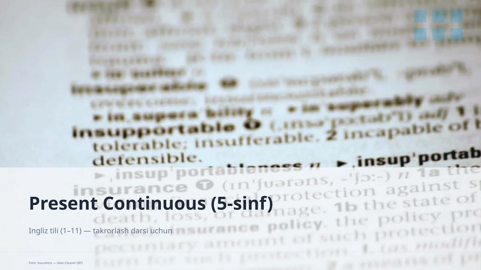 Present Continuous (5-sinf)