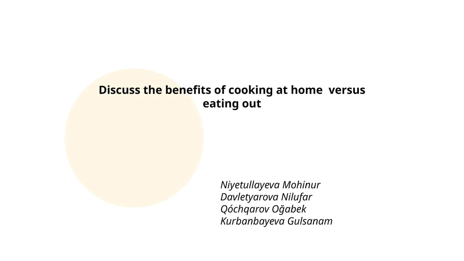 Benefits of Cooking at Home Vs. Eating Out