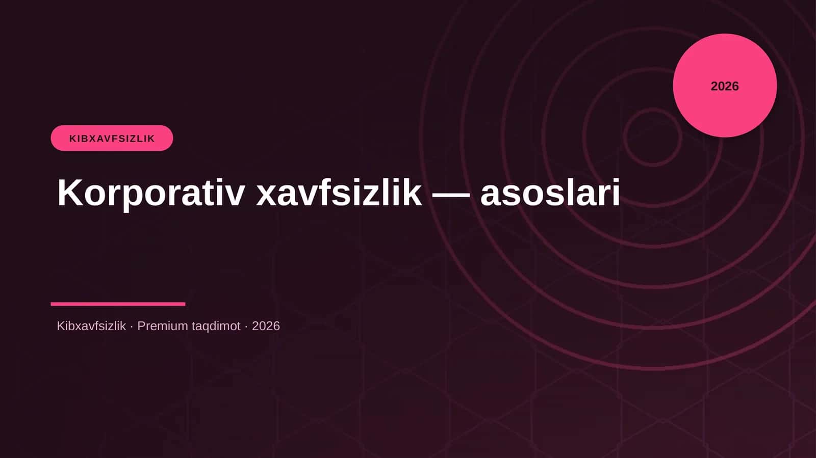 Korporativ xavfsizlik — asoslari