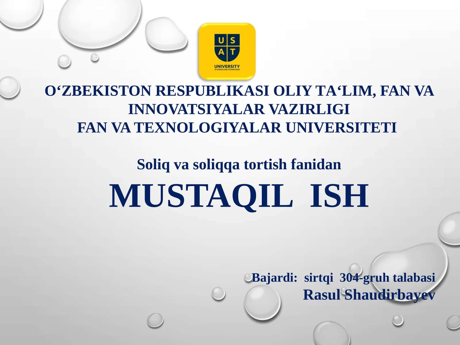 Suvresurslaridan Foydalanganlik Uchun Soliq