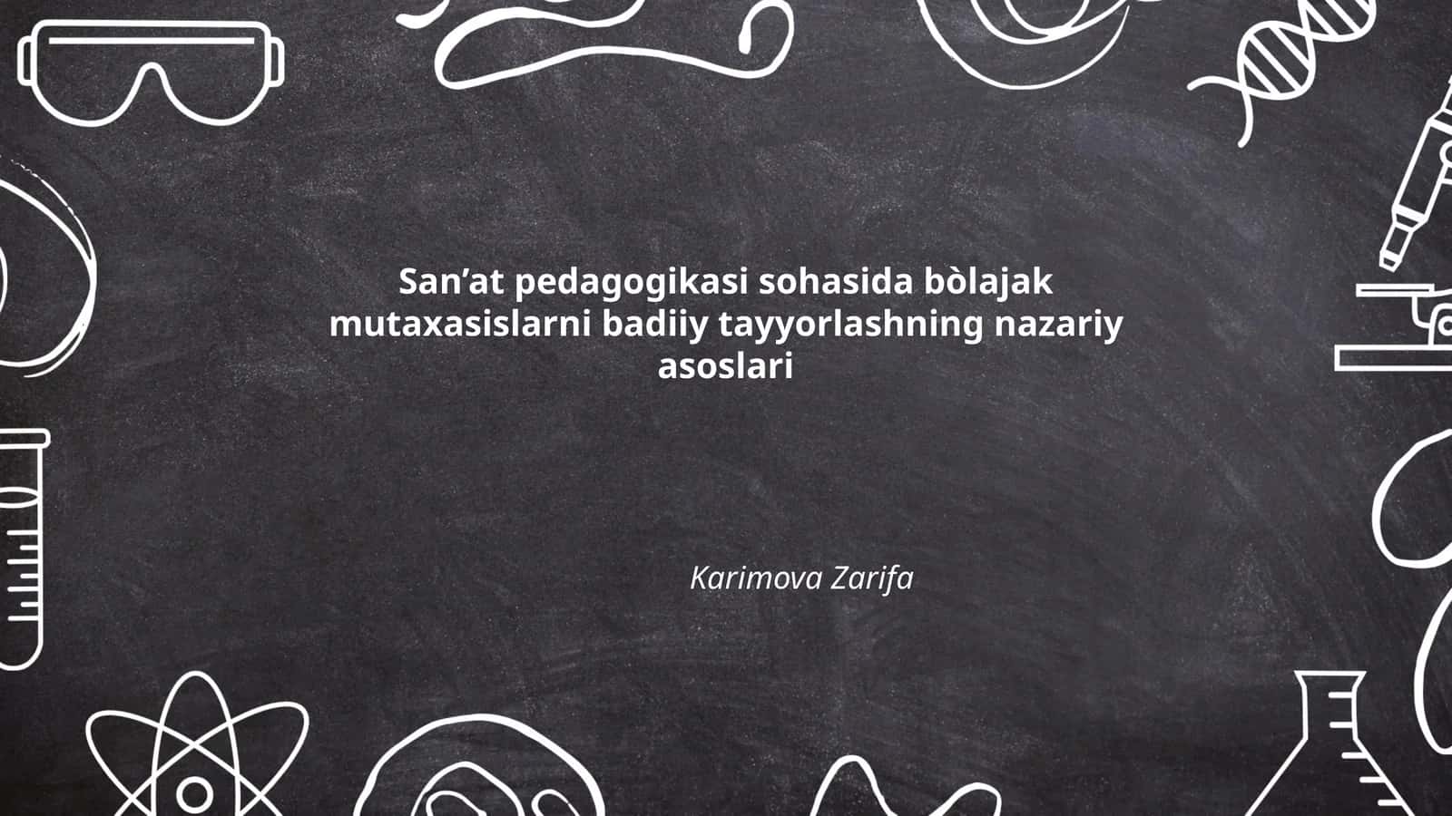 San'at pedagogikasining nazariy asoslari