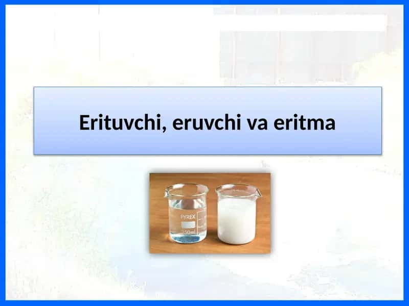 Erituvchi, eruvchiva eritma