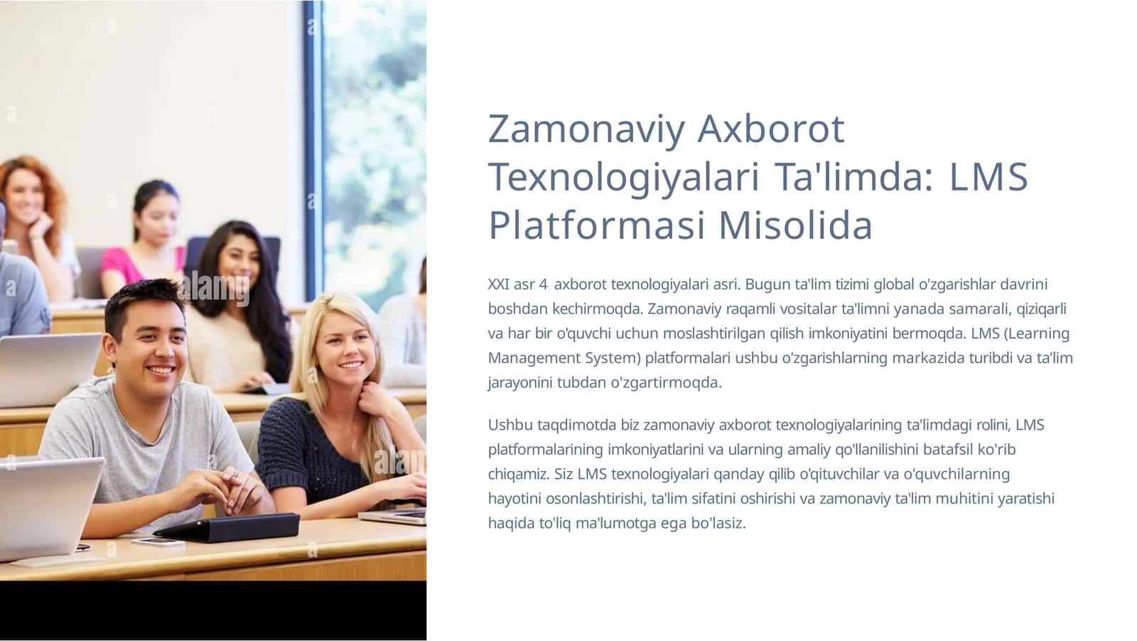 Zamonaviy Axborot Texnologiyalari Ta'limda: LMS Platformasi Misolida