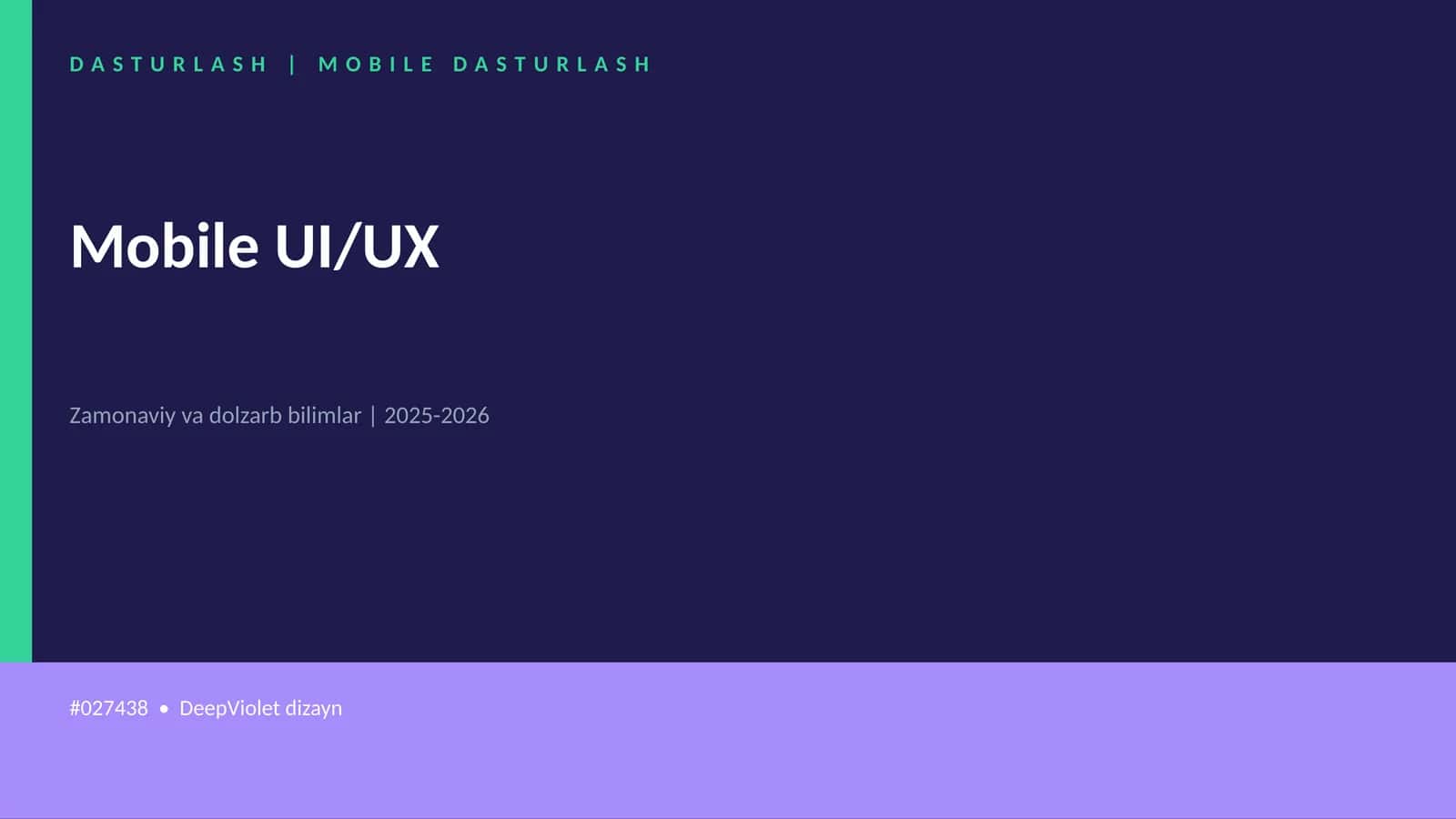 Mobile UI/UX