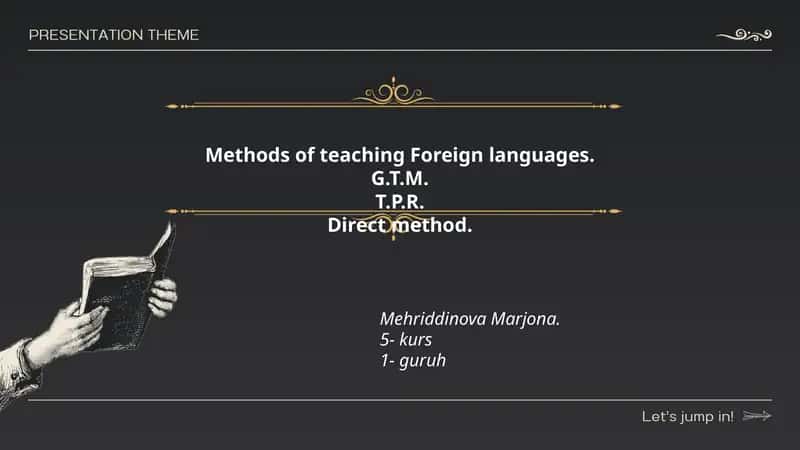 Methods of teaching Foreign languages