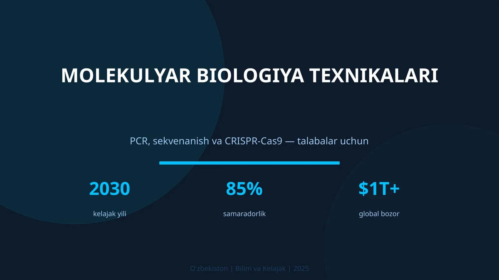 MOLEKULYAR BIOLOGIYA TEXNIKALARI
