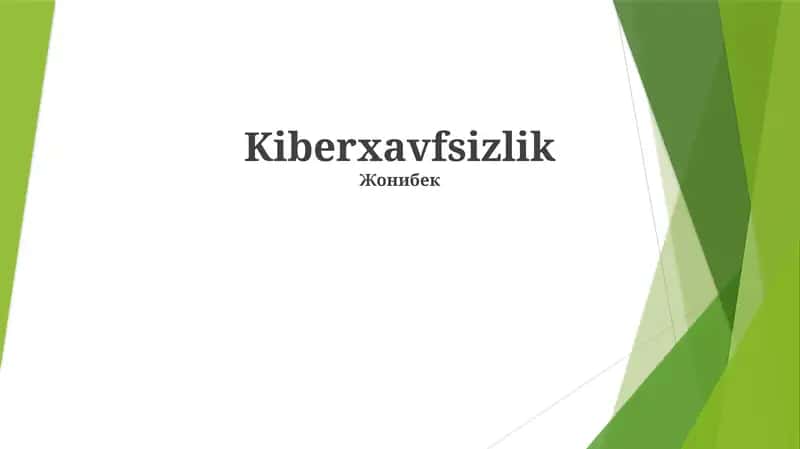 Kiberxavfsizlik