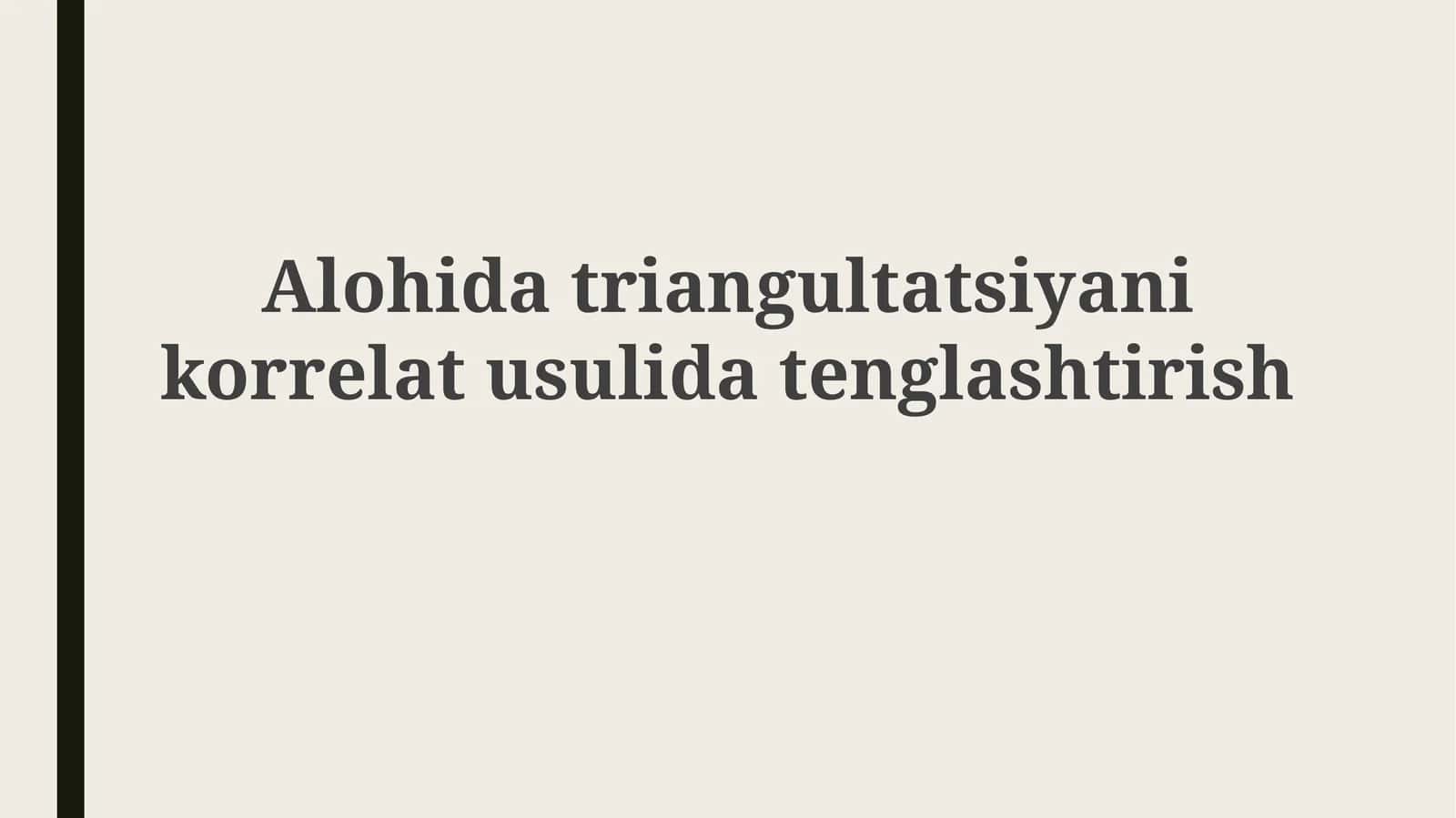 Korrelyatsiya Metodlari
