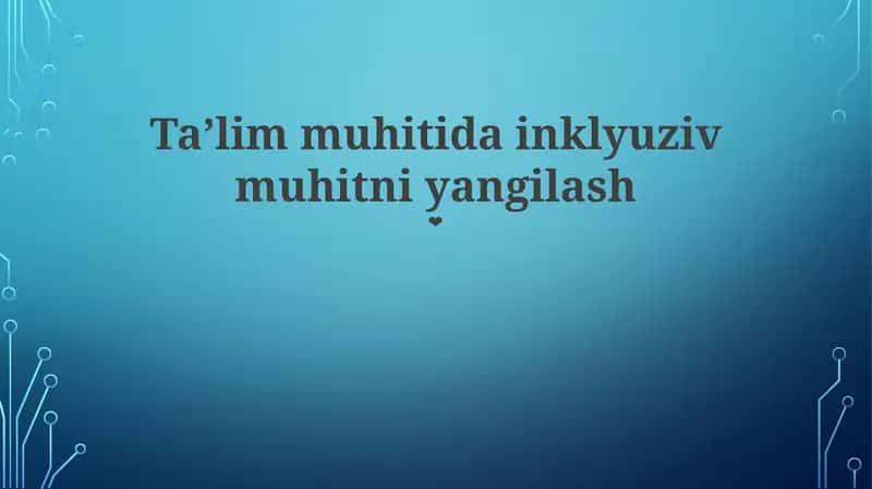 Inklyuziv Pedagogik Amaliyotlar