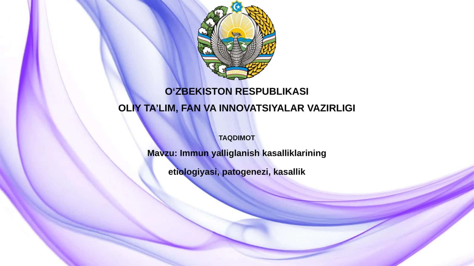 Immunyalliglanishkasalliklarining etiologiyasi, patogenezi, kasallik