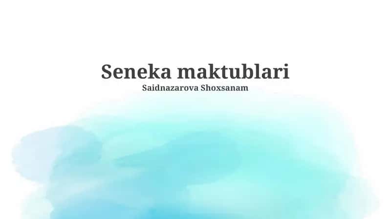 Seneka maktublari