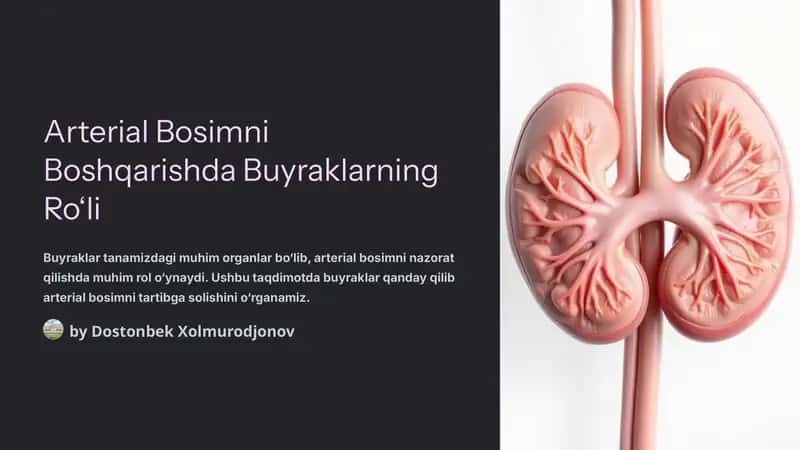 Arterial Bosimni Boshqarishda Buyraklarning Ro‘li