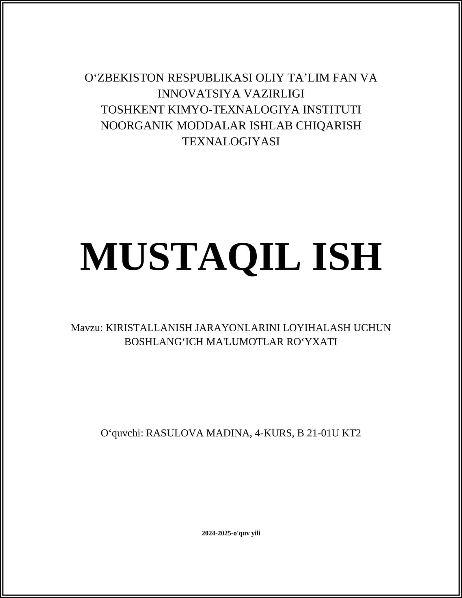 Kristallanish jarayoni