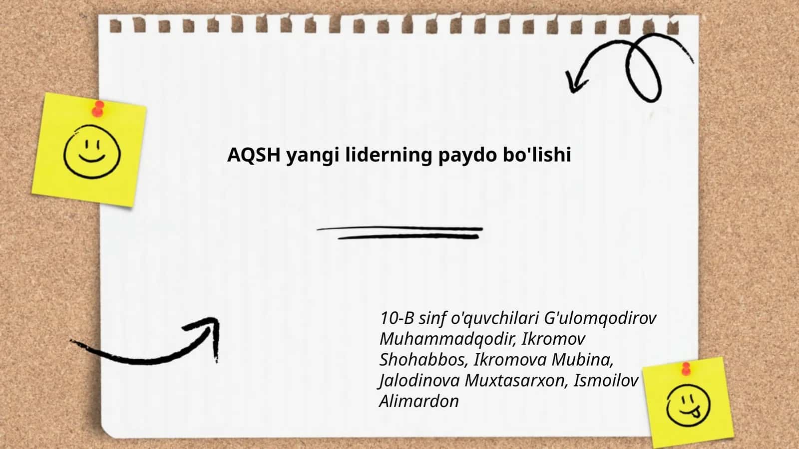 AQSH yangi liderning paydo bo'lishi