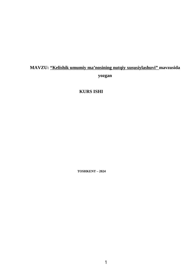 Kelishik umumiy ma’nosining nutqiy xususiylashuvi