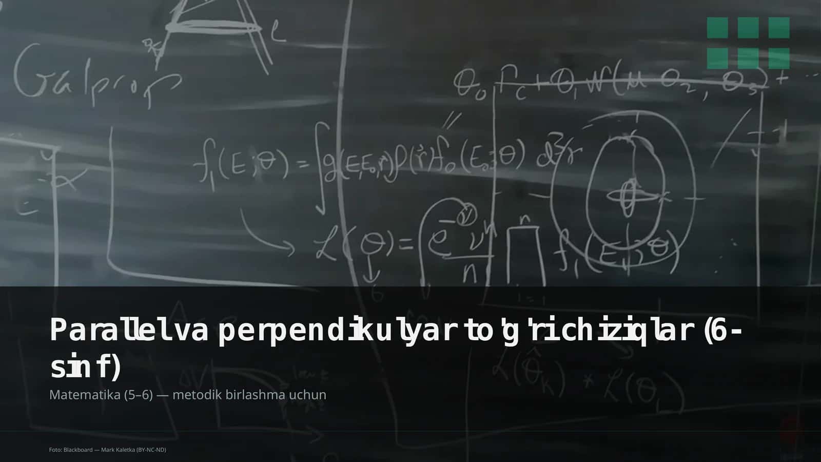 Parallel va perpendikulyar to'g'ri chiziqlar (6-sinf)