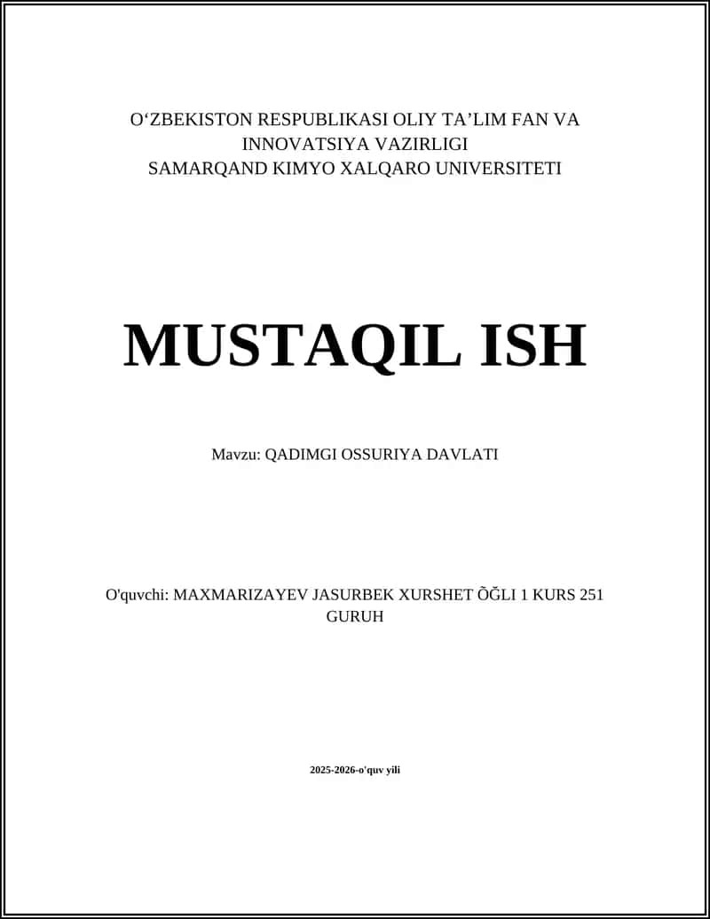 QADIMGI OSSURIYA DAVLATI