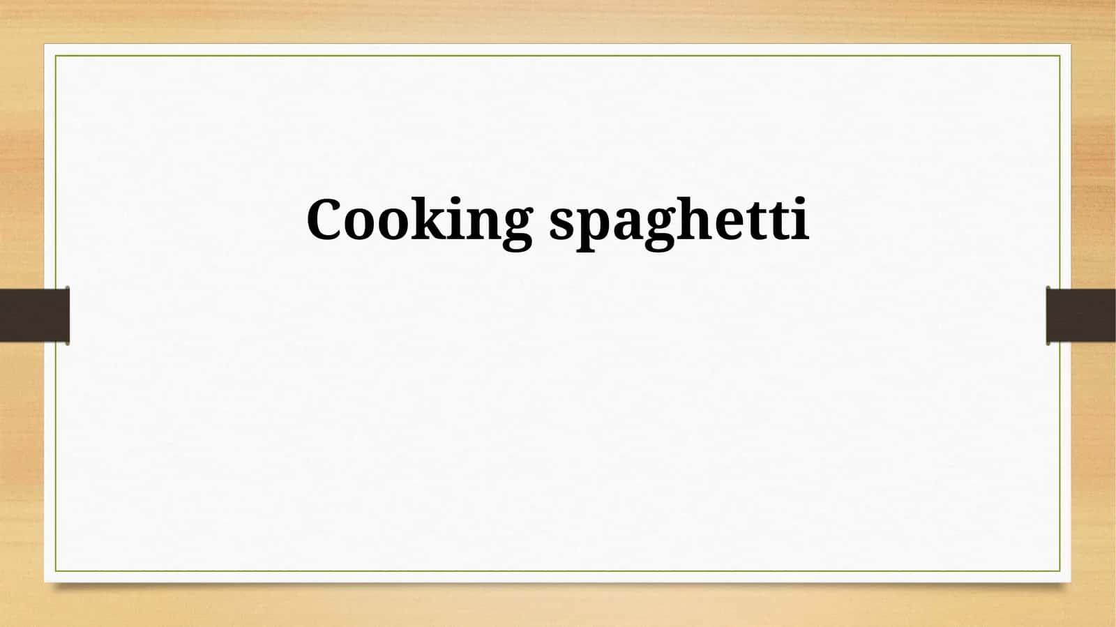 Selecting the Perfect Spaghetti