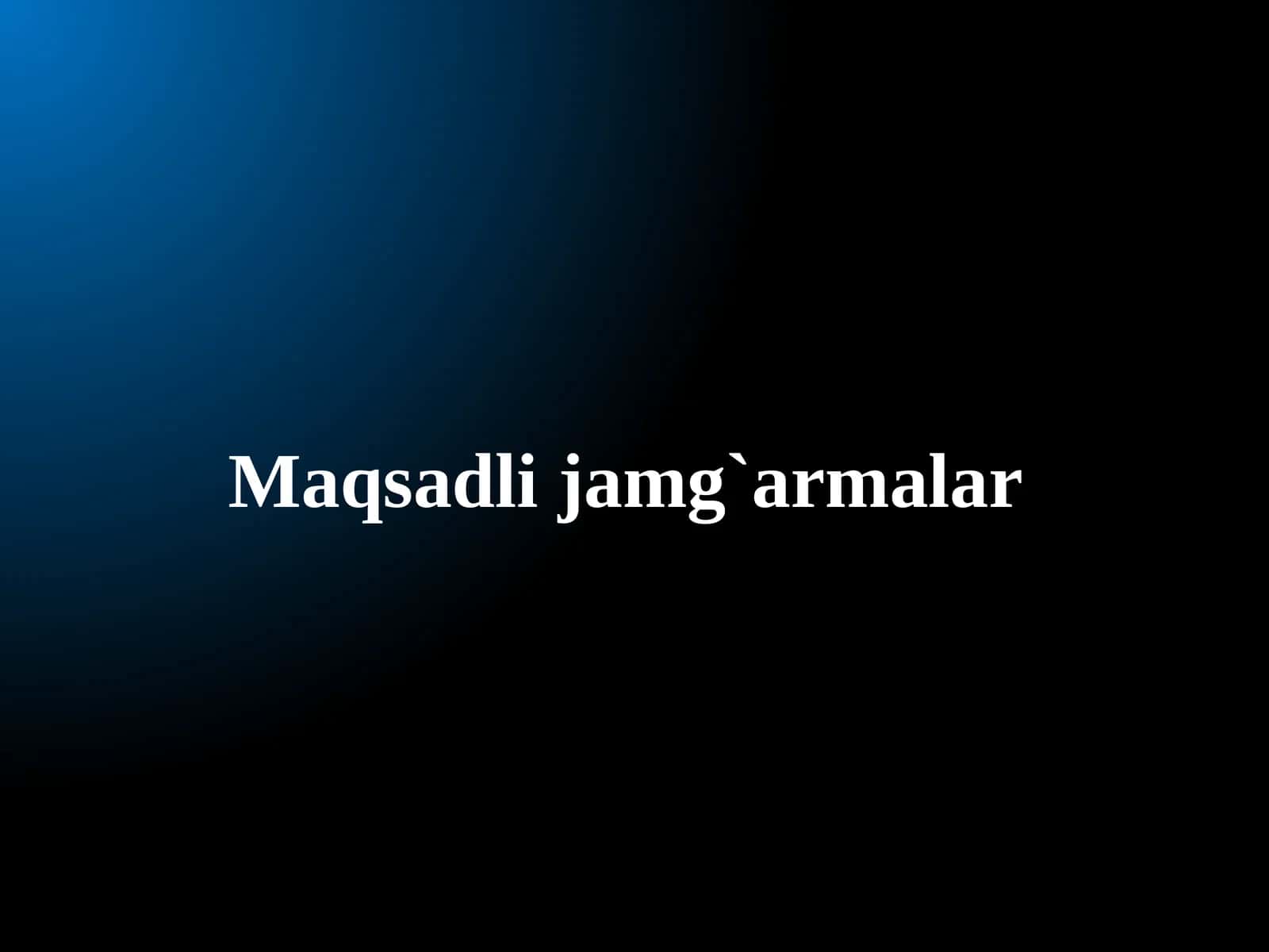 Davlat maqsadli jamg'armalari