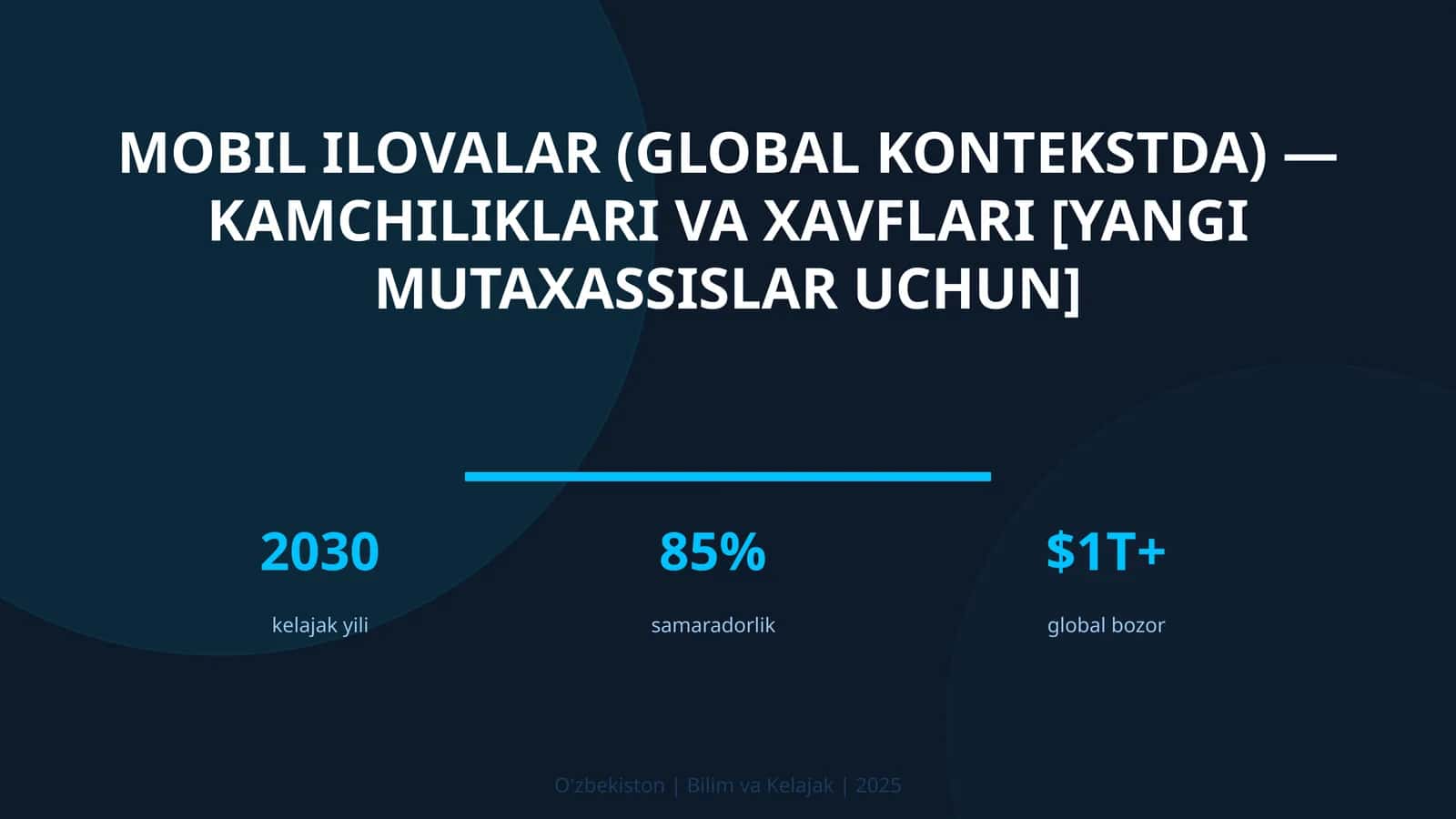 MOBIL ILOVALAR (GLOBAL KONTEKSTDA) — KAMCHILIKLARI VA XAVFLARI [YANGI MUTAXASSISLAR UCHUN]