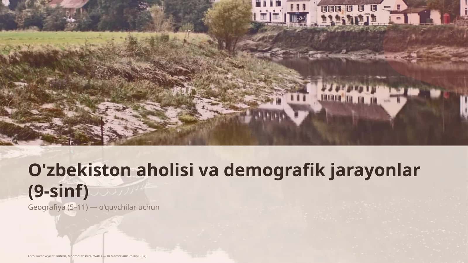 O'zbekiston aholisi va demografik jarayonlar (9-sinf)