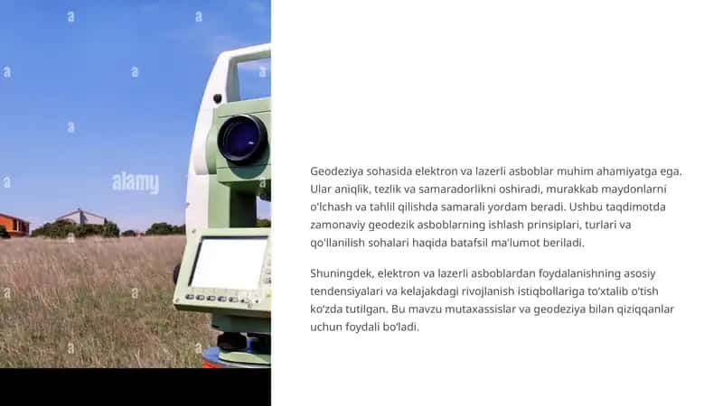 Elektron va lazerli geodezik asboblar