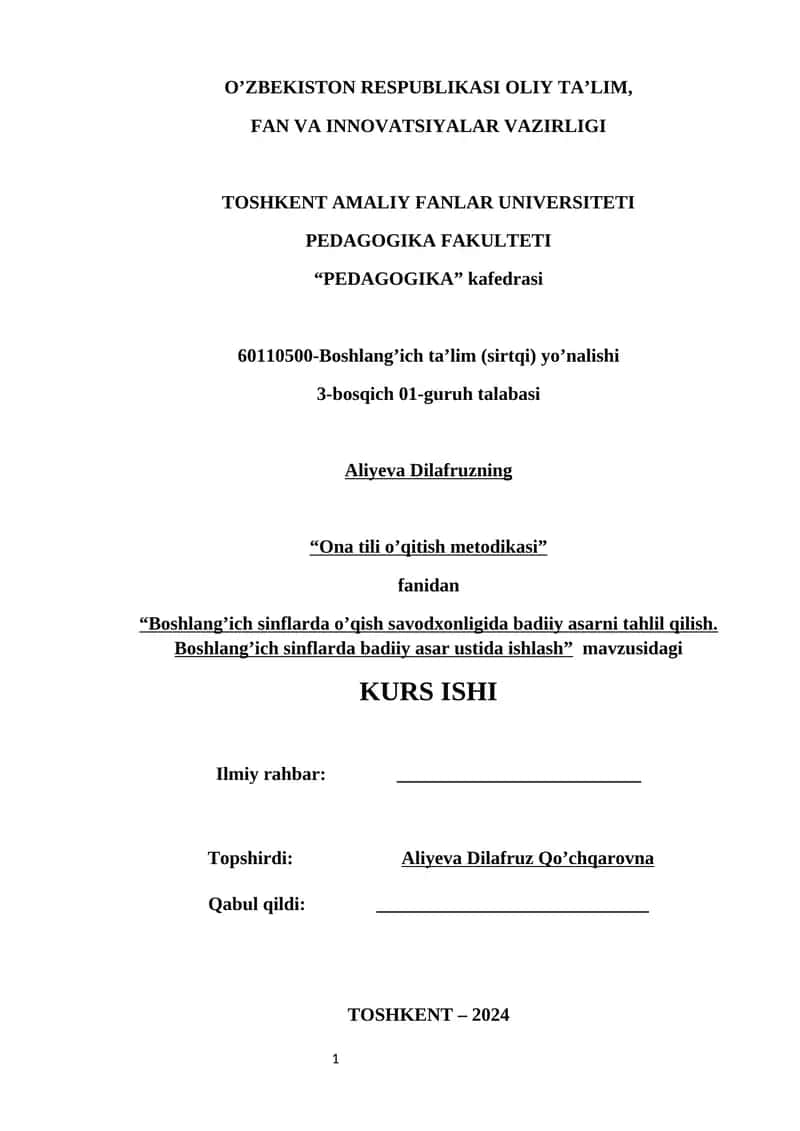 Kurs ishi 1