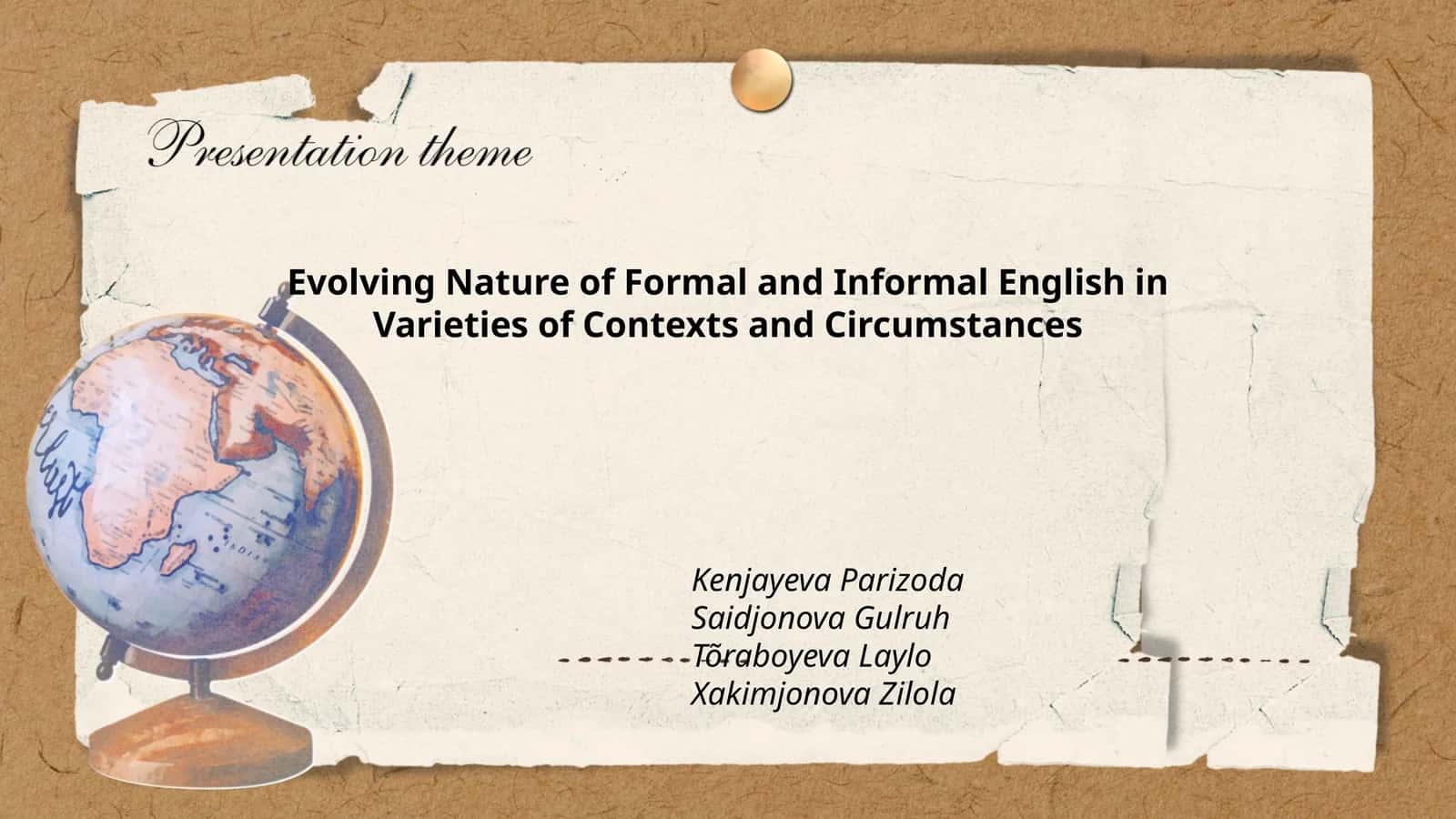Evolving Nature of Formal and Informal English in Varieties of Contexts and Circumstances