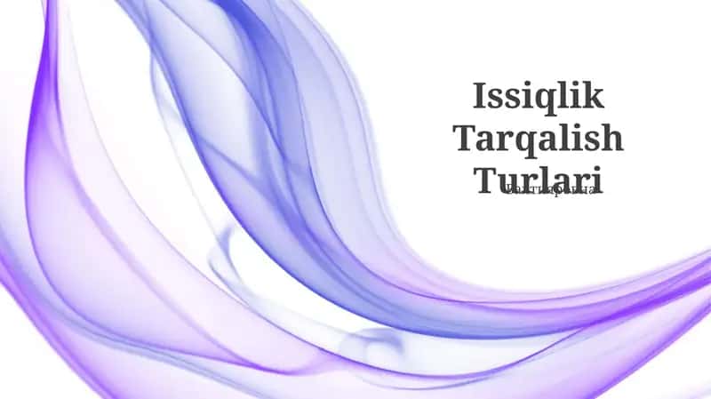 Issiqlik Tarqalish Turlari