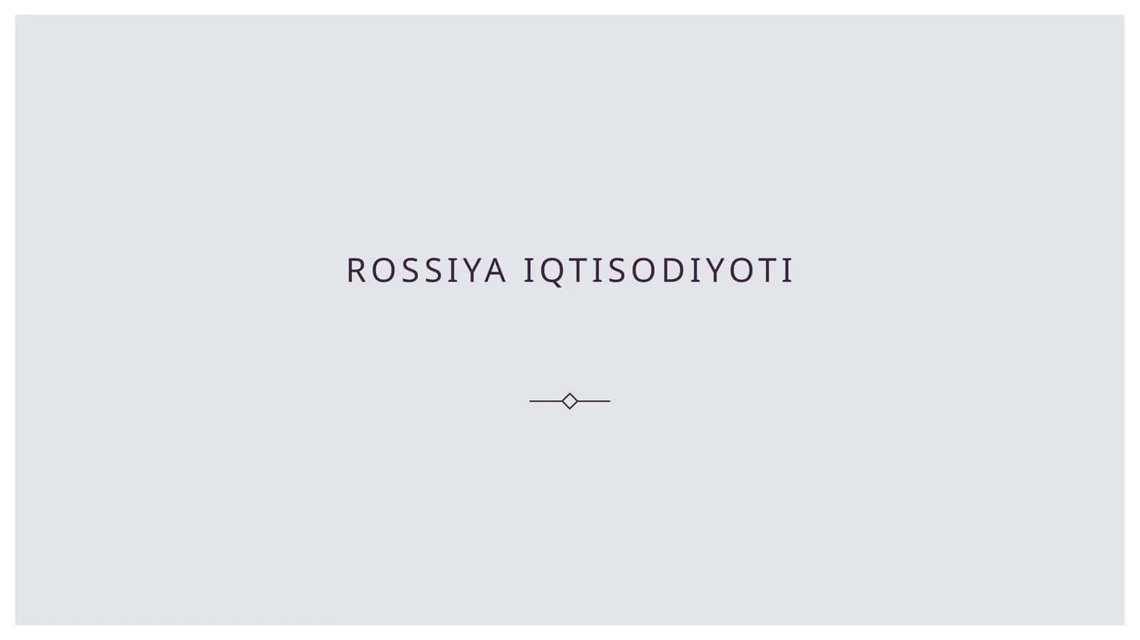 Rossiya iqtisodiyoti