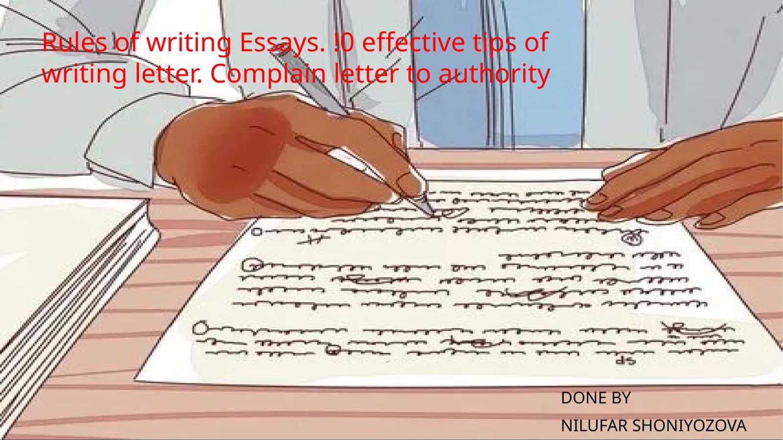 Rules of writing Essays
