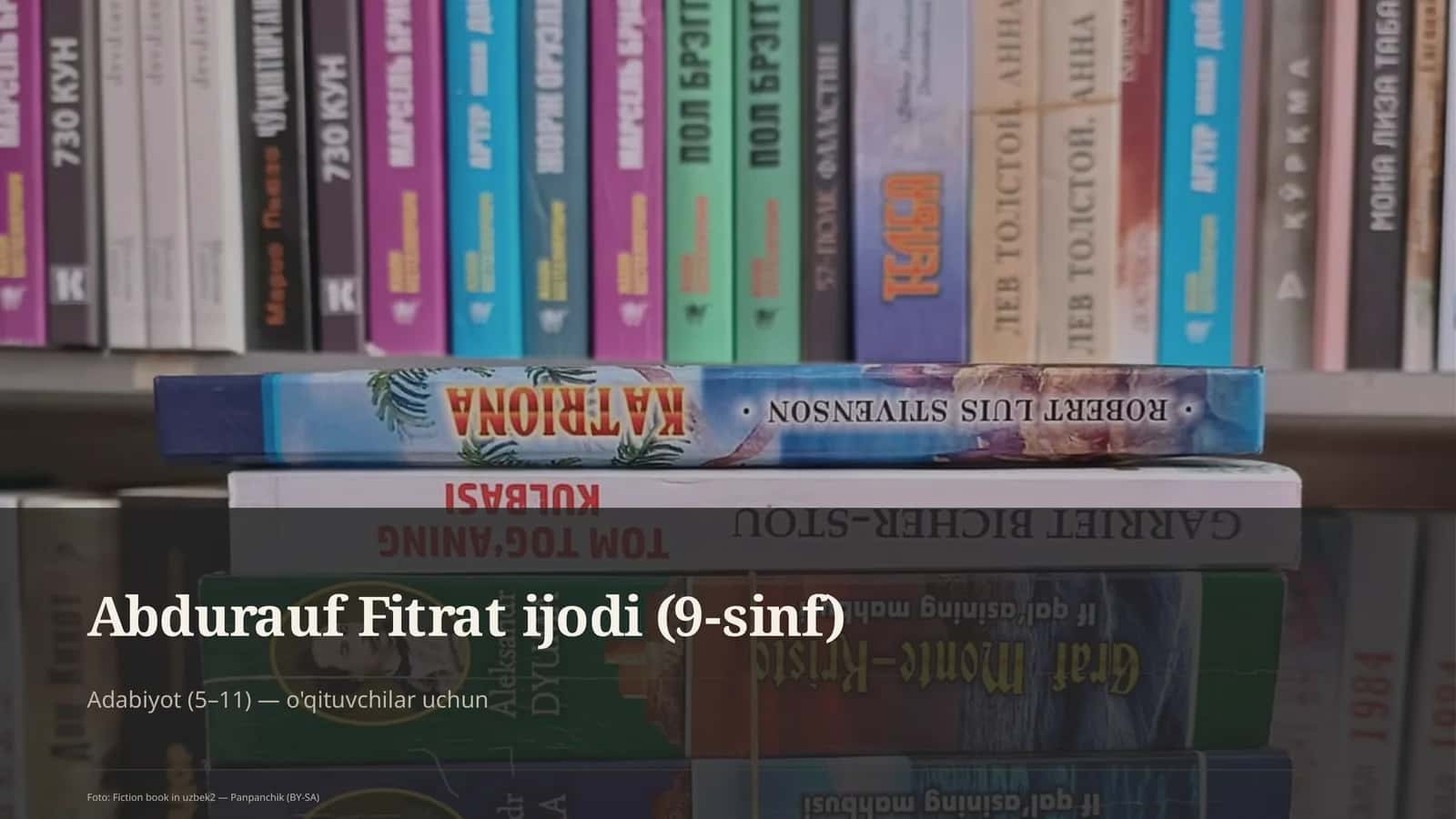 Abdurauf Fitrat ijodi (9-sinf)