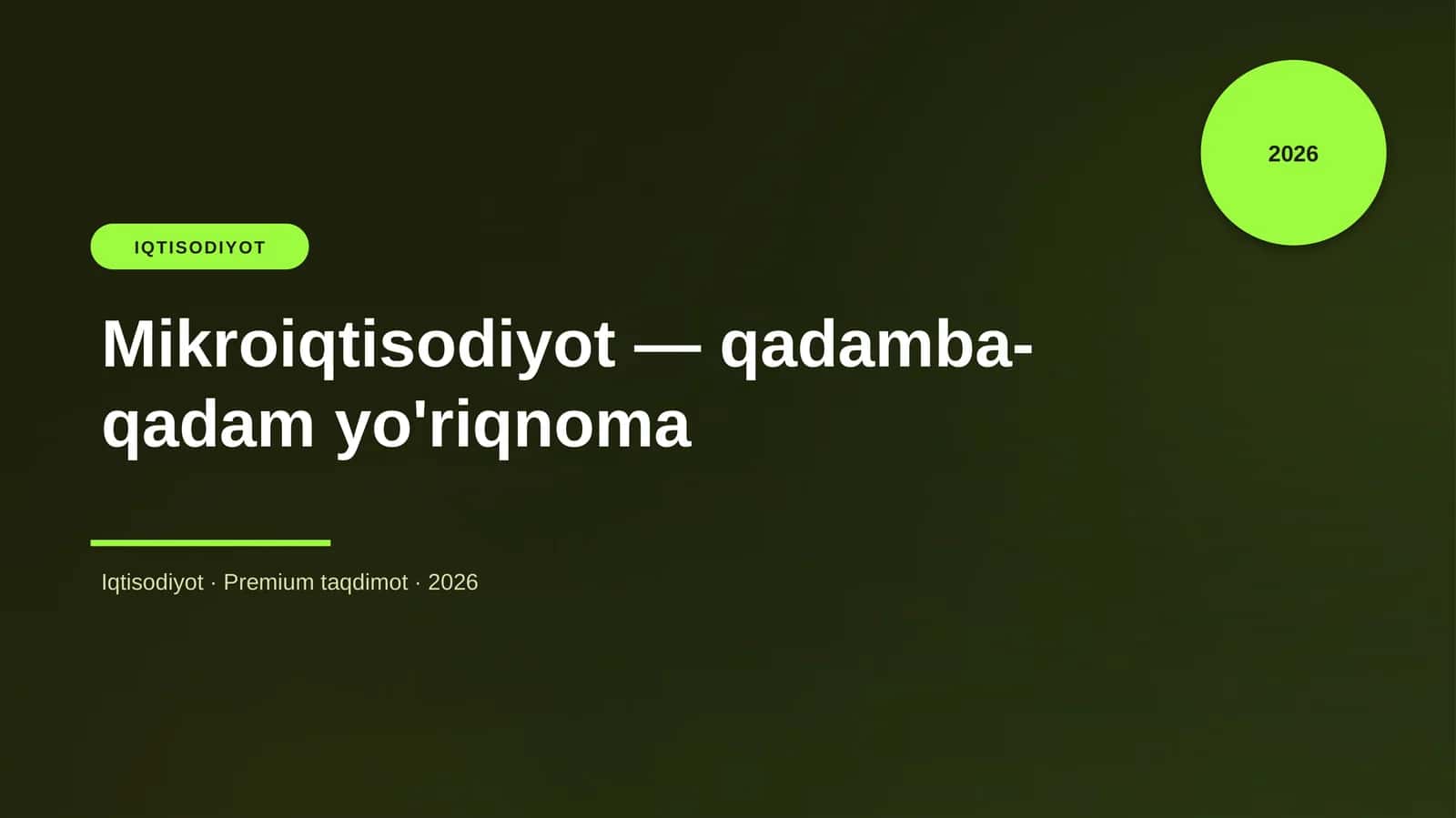 Mikroiqtisodiyot — qadamba-qadam yo'riqnoma