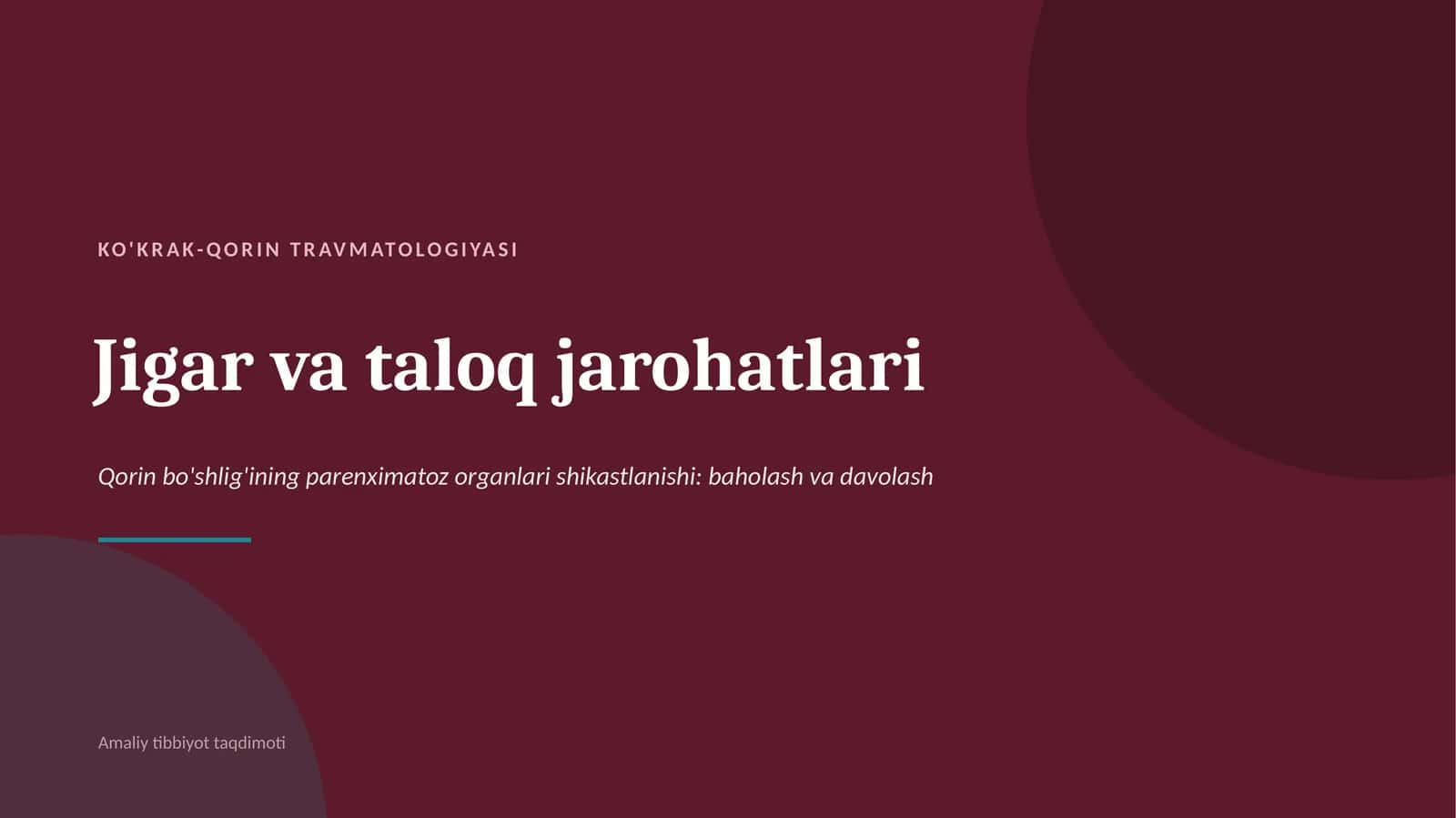 KO'KRAK-QORIN TRAVMATOLOGIYASI