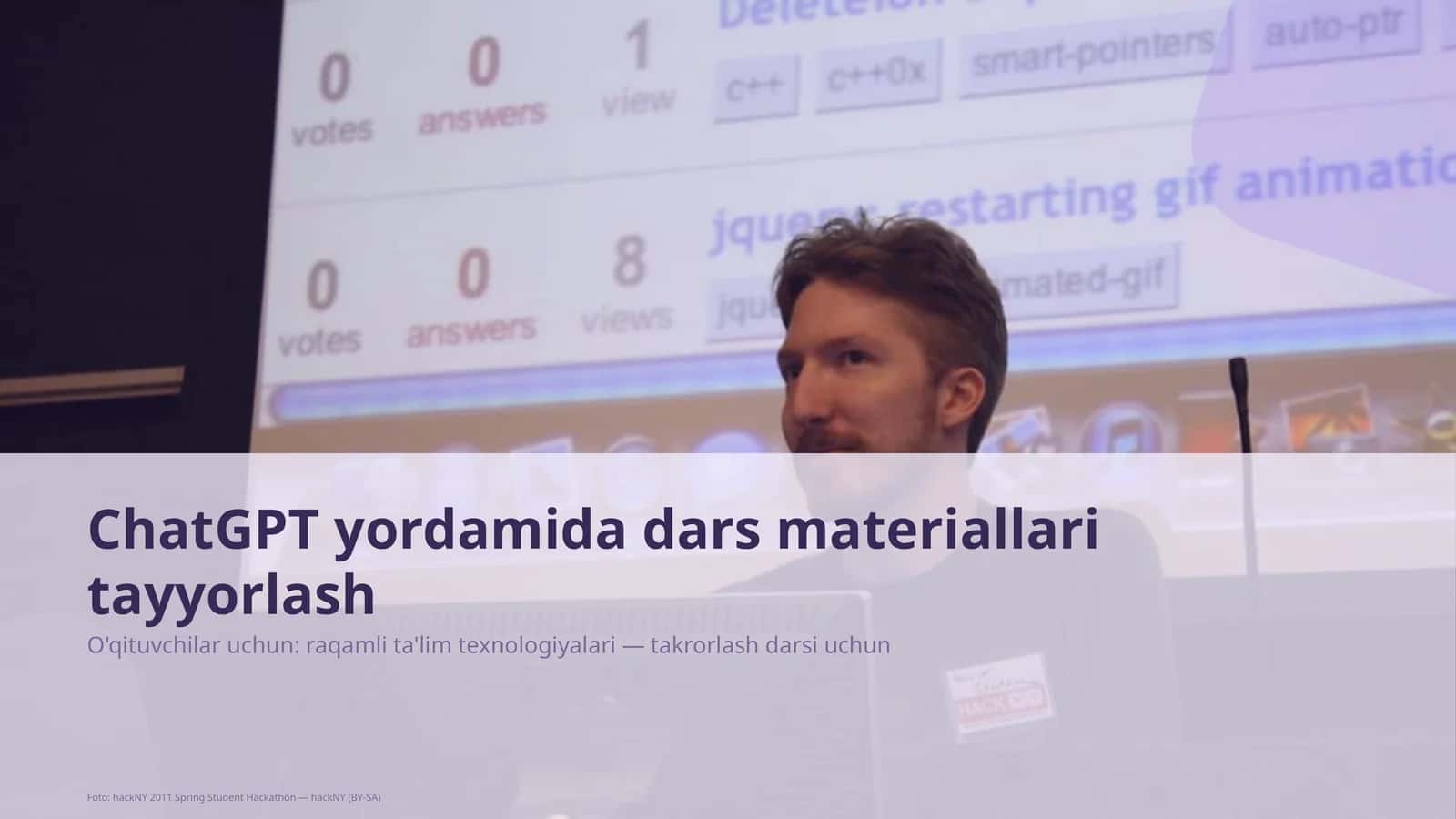 Dars materiallari tayyorlash
