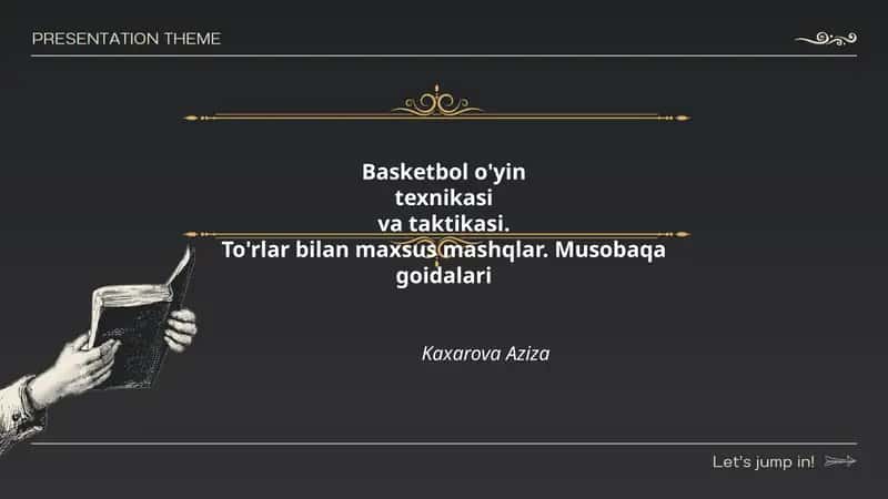 Basketbol o'yin texnikasi va taktikasi