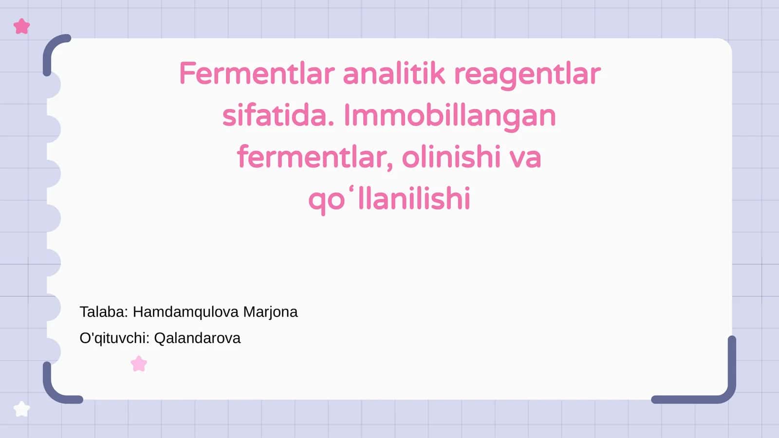 Fermentlar analitik reagentlar sifatida