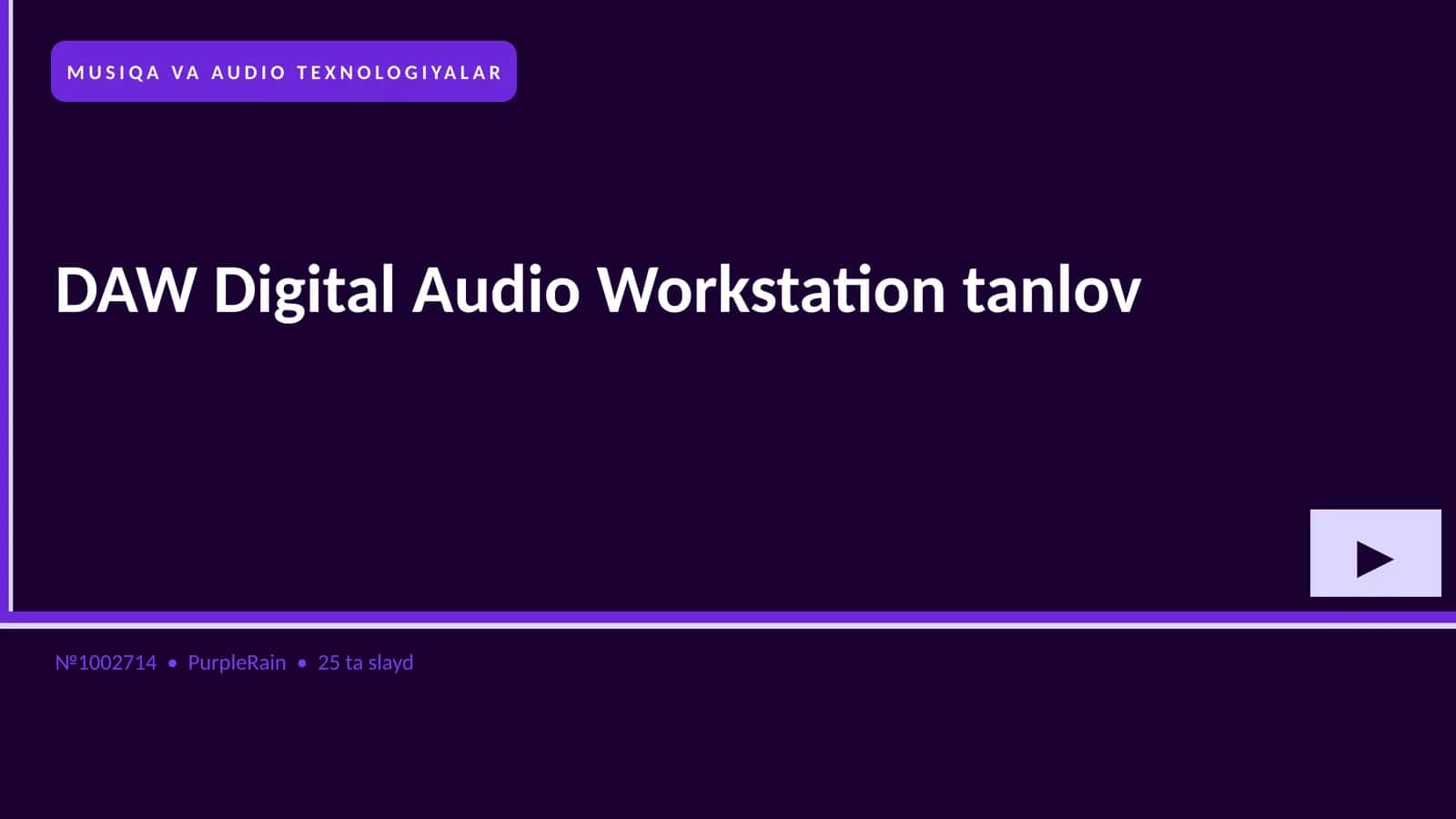 DAW Digital Audio Workstation tanlov