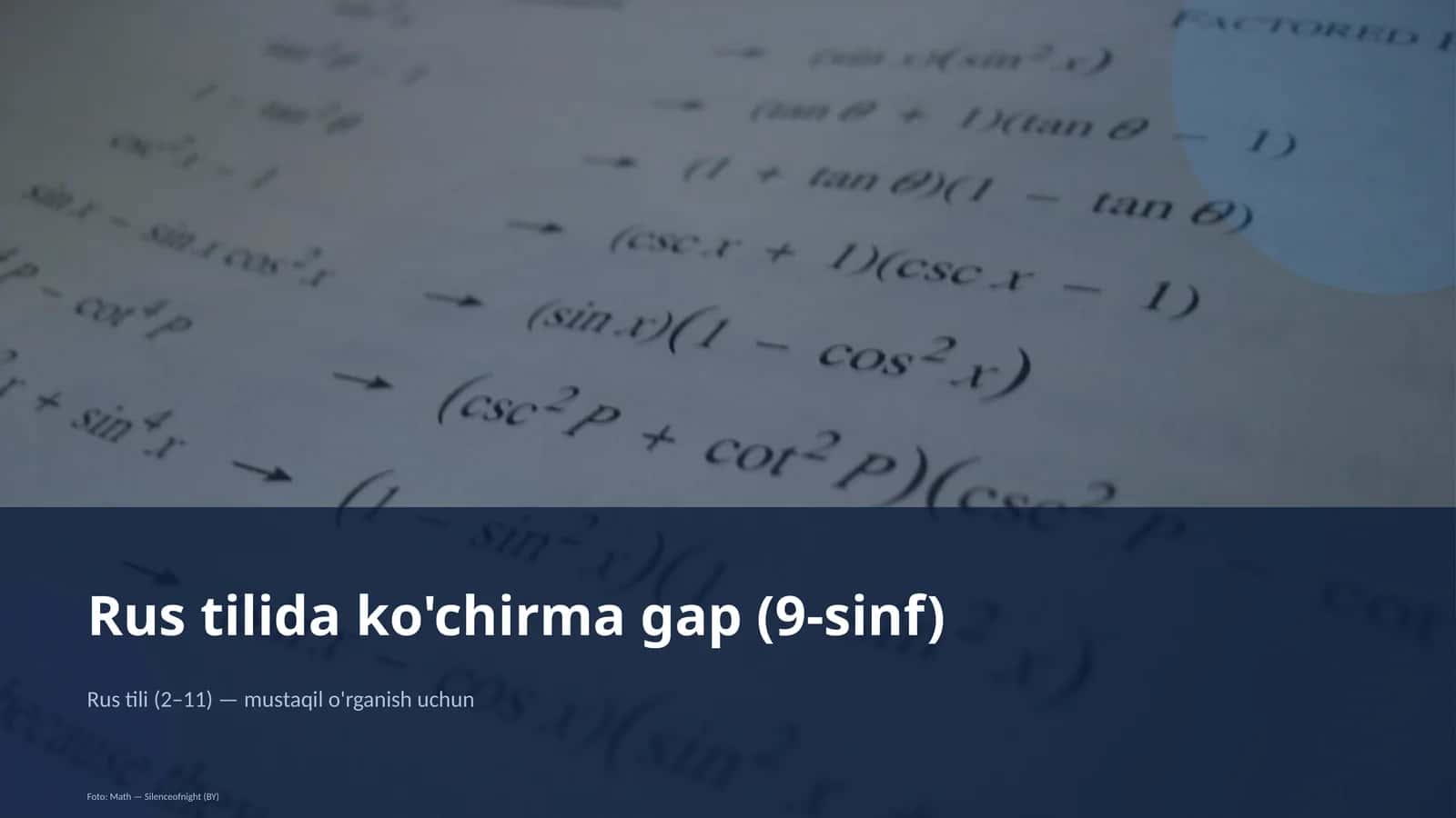 Rus tilida ko'chirma gap (9-sinf)
