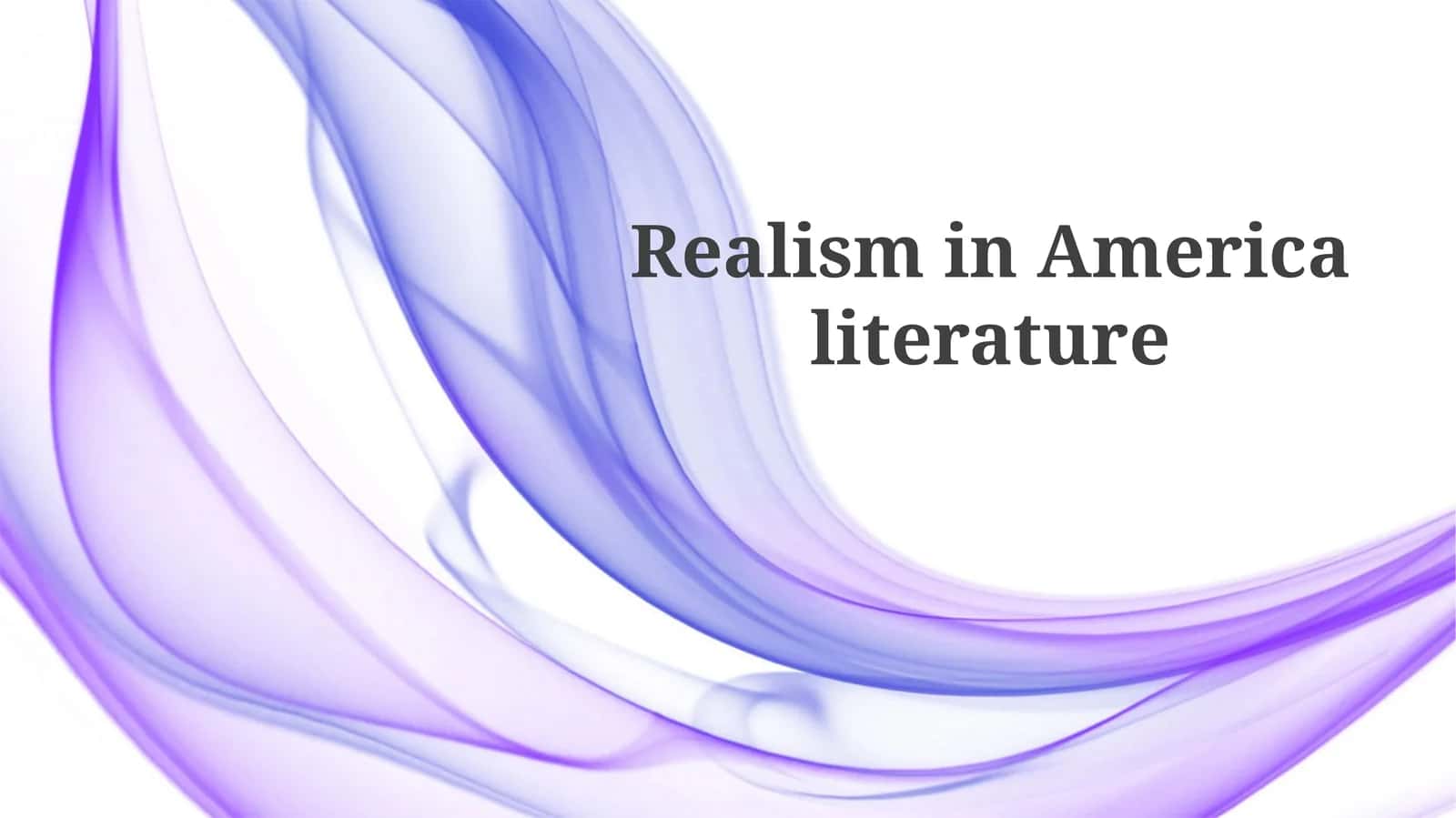 Realism in America literature